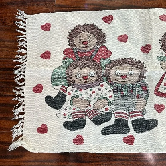 Vintage Raggedy Ann & Andy Rug/Tapestry - Picture 2 of 4